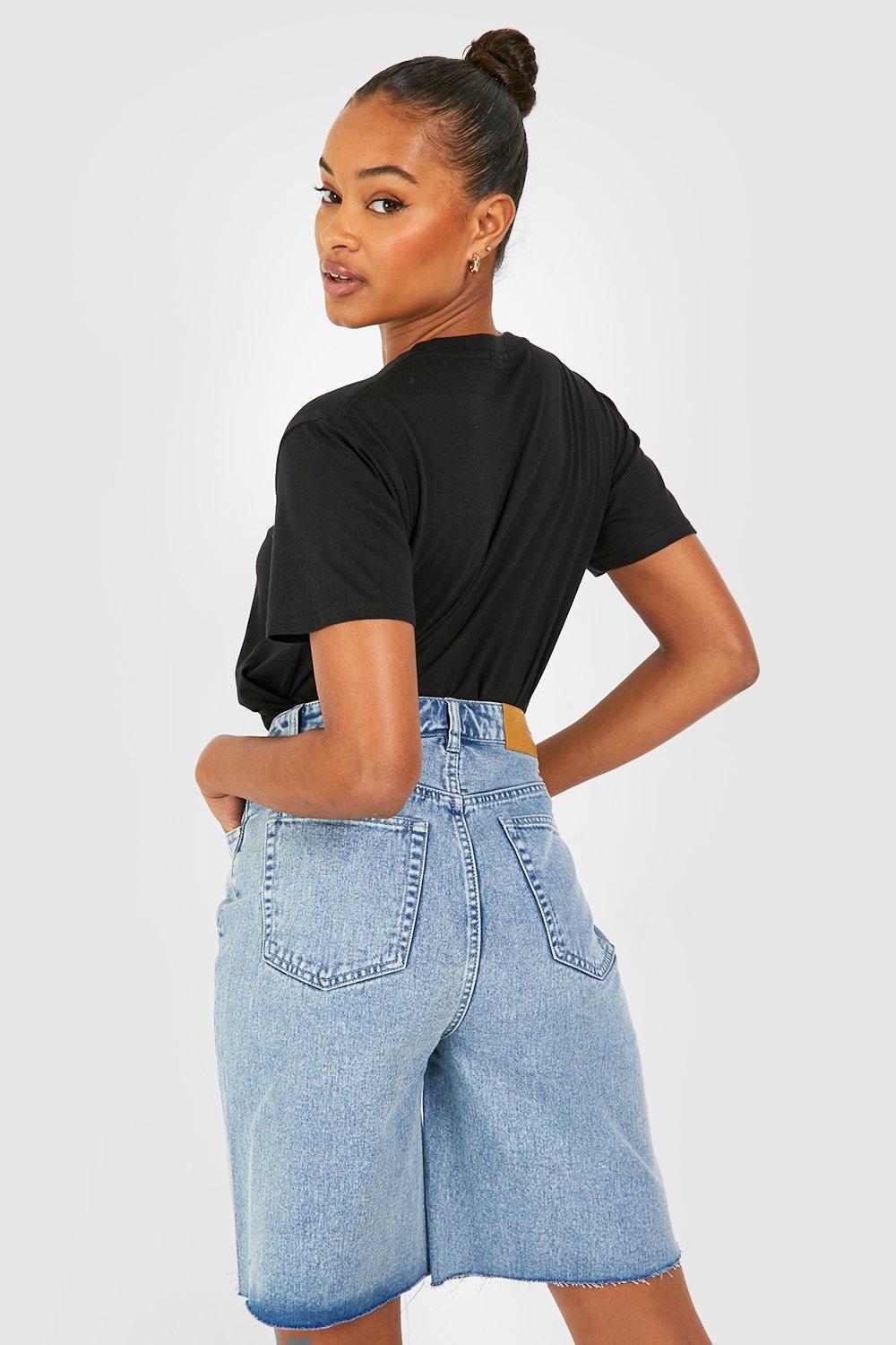 High waisted long outlet shorts